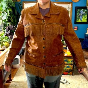 Vintage Double D Women’s Fringe Leather Jacket